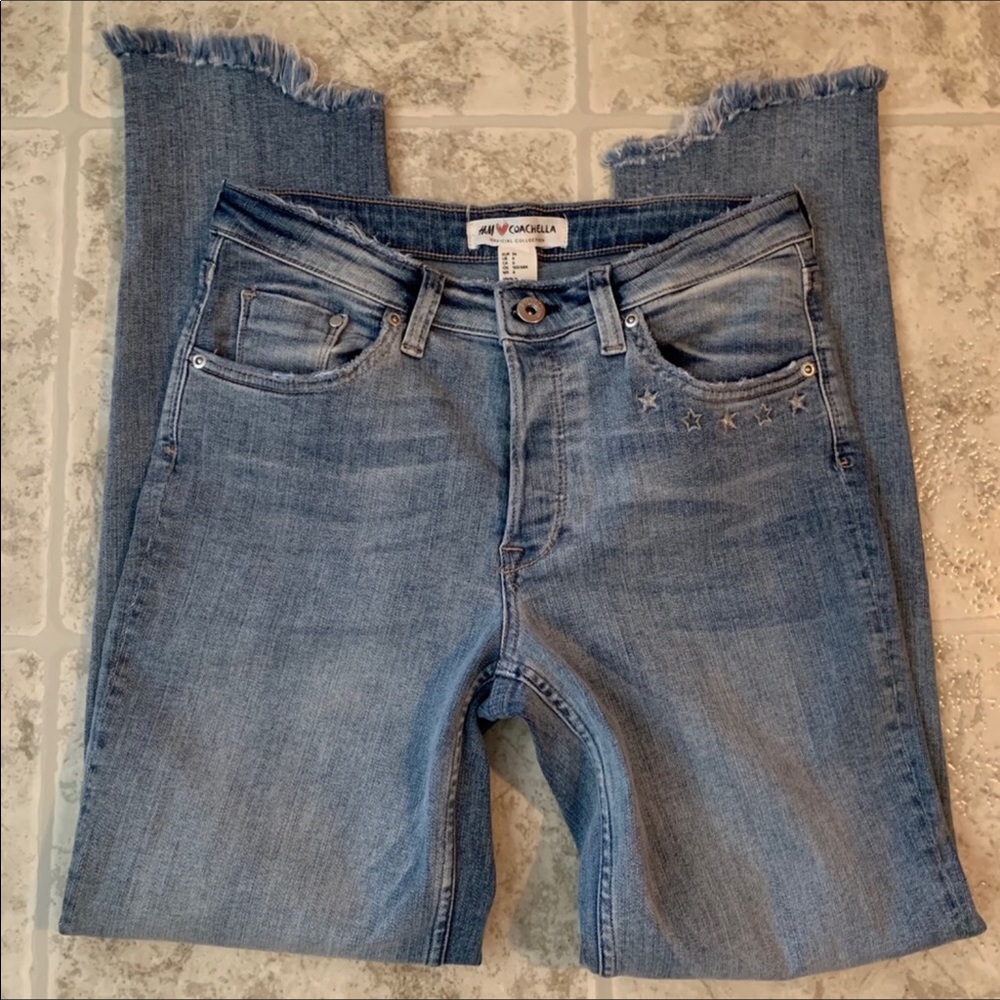 H&M Coachella Button Fly Ankle Jeans